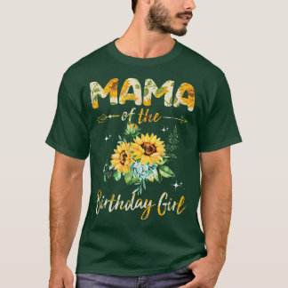 mamma van het meisje van de zondagse zonnebloem t-shirt