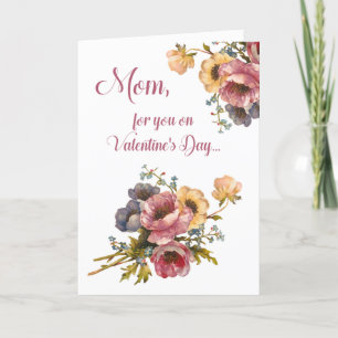 Mamma voor u op de Victoriaans Bloemen van de Feestdagen Kaart