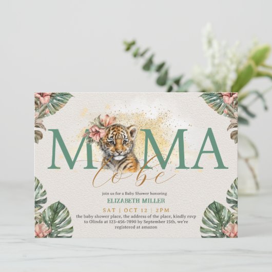 Mamma wordt een grote dierenkast voor Wilde Baby G Kaart (Staand voorkant)