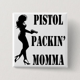 Mamma's 2 van Packin van het pistool Vierkante Button 5,1 Cm