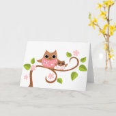 Mamma's en de Uilen van het Baby Kaart (Gele Bloem)