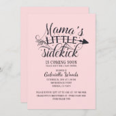 Mamma's kleine, lichtroze, babymeisjesdouche kaart (Voorkant / Achterkant)