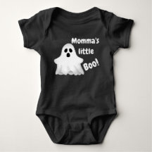 Mamma's Little Boo Ghost Baby Bodysuit