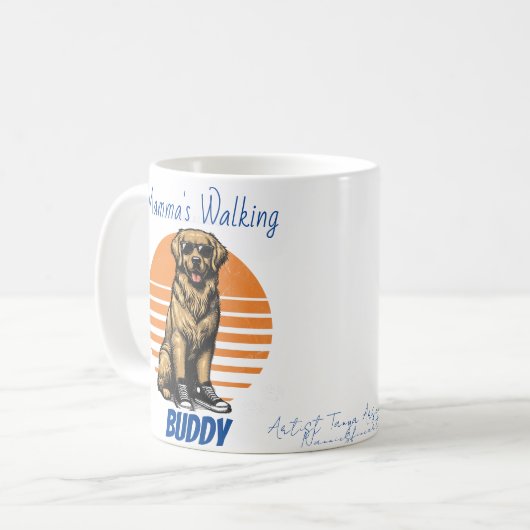 Mamma's Walking Buddy Koffiemok (Voorkant links)