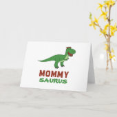 Mammasaurus Dinosaur T-Rex Dino Moeder Moederdag Kaart (Gele Bloem)