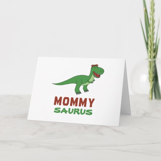 Mammasaurus Dinosaur T-Rex Dino Moeder Moederdag Kaart (Voorkant)