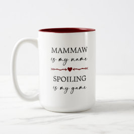 Mammaw is mijn naam Spoiling.. mijn Game Photo Gif Tweekleurige Koffiemok