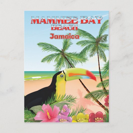 Mammee Bay Beach Jamaica-reisposter Briefkaart (Voorkant)