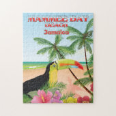 Mammee Bay Beach Jamaica-reisposter Legpuzzel (Verticaal)