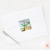 Mammee Bay Beach Jamaica-reisposter Vierkante Sticker (Envelop)