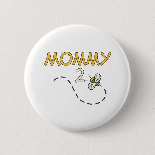 Mammie 2 Bee Ronde Button 5,7 Cm (Voorkant)