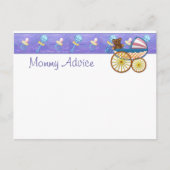 Mammie Advice Briefkaart met Salmon Pink Chevron (Voorkant)