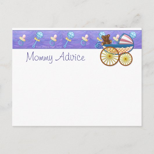 Mammie Advice Briefkaart met Salmon Pink Chevron (Voorkant)