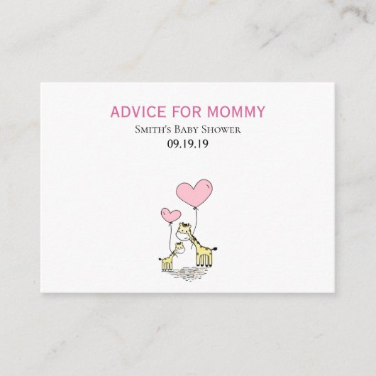 Mammie-advieskaarten Advieskaart (Voorkant)