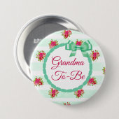 Mammie als Floral Chic Rozen Button (Voorkant /achterkant)