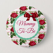Mammie als Floral Chic Rozen Button (Voorkant)