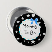 Mammie als sterren, moon en Button van het hart (Voorkant /achterkant)