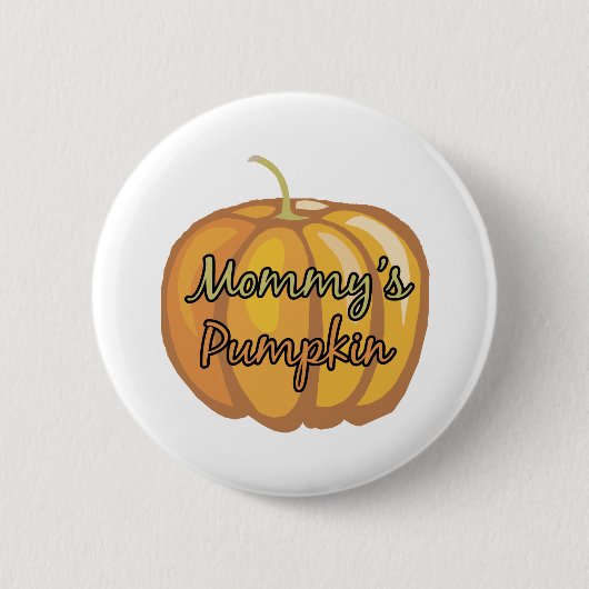 mammie' pompoen ronde button 5,7 cm (Voorkant)