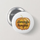 mammie' pompoen ronde button 5,7 cm (Voorkant /achterkant)