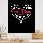 Mammie Art Best Mimi Ever Poster (Keuken)