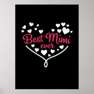 Mammie Art Best Mimi Ever Poster