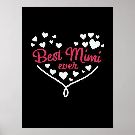 Mammie Art Best Mimi Ever Poster (Voorkant)