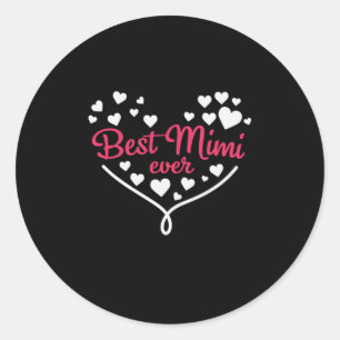 Mammie Art Best Mimi Ever Ronde Sticker