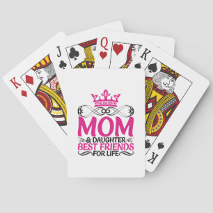Mammie Art mama en Daughter Best Friends Pokerkaarten