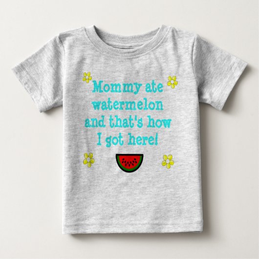 Mammie at Watermelon Baby Sleeper T-Shirt (Voorkant)