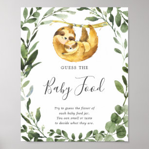 Mammie Baby Baby shower raadt Baby voedsel Poster