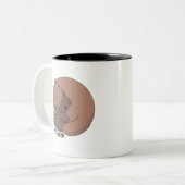 Mammie Beer Hugging Baby Beer Cub Tweekleurige Koffiemok (Voorkant links)