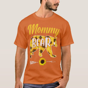 Mammie Beer Zonnebloem Moeder Vader Familie T-shirt