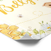 Mammie Belly Guessing Game Bumblebee Baby shower Poster (Hoek)