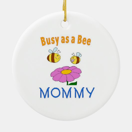 mammie bezy als bijen keramisch ornament (Achterkant)