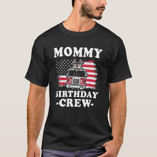 Mammie Birthday Creman Fireman American Flag Thin  T-shirt (Voorkant)