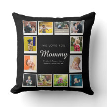 Mammie Birthday Foto Collage Sjabloon Black