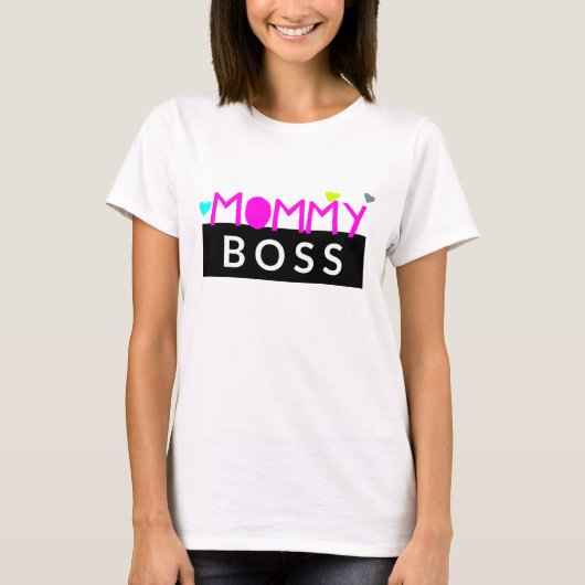 Mammie Boss Paarse Typografie T-shirt (Voorkant)