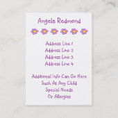 Mammie Calling Card Contactkaartje (Achterkant)