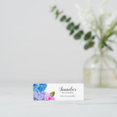 Mammie Calling Card | Waterverf Floral Hydrangea Mini Visitekaartje (Staand voorkant)