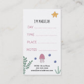 *~* Mammie Card - HALLO Play Date Card Mermaid Visitekaartje (Achterkant)