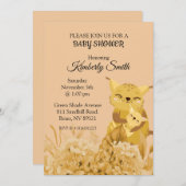 Mammie Cat Love Baby shower Kaart (Voorkant / Achterkant)