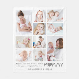 Mammie Citaat 10 Foto Collage Personalized Fleece Deken