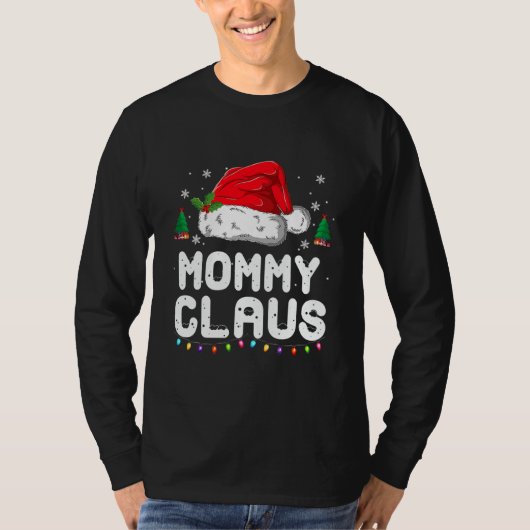 Mammie Claus Shirt Kerstmis Pajama familie (Voorkant)