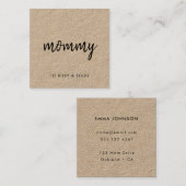 Mammie-contactkaart | Kraft Rustic Ma Calling Card Kortingskaartje (Voorkant / Achterkant)