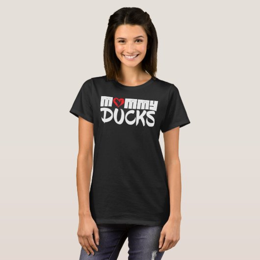 Mammie Ducks Duck mama Ducklings Duckling T-shirt (Voorkant volledig)