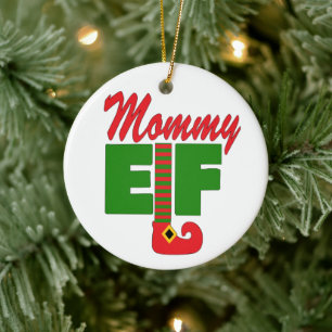 mammie Elf Keramisch Ornament