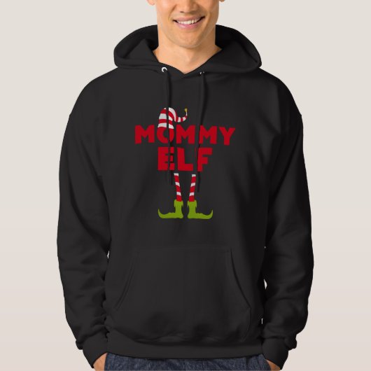 mammie Elf Matching kerstkostuum Hoodie (Voorkant)