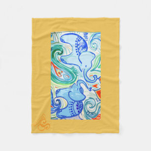 Mammie en Baby Indische olifant Blanket Fleece Deken