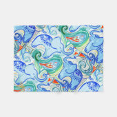 Mammie en Baby Indische olifant Blanket Fleece Deken (Voorkant (Horizontaal))