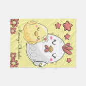 Mammie en Baby kippen Fleece Deken (Voorkant (Horizontaal))